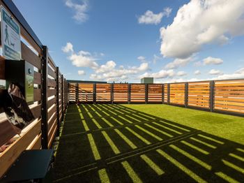 Fenced dog park at The Bower Apartments